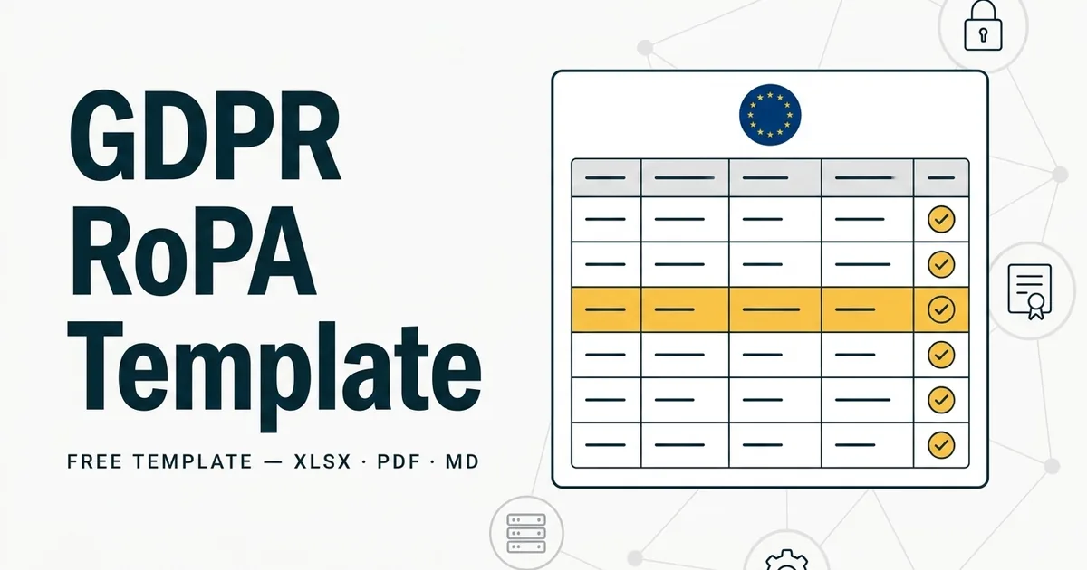 Free GDPR RoPA Template (2026) — Article 30 Register, Excel