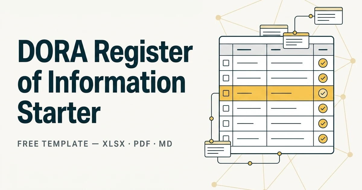 Free DORA Register of Information Starter (2026) — Excel