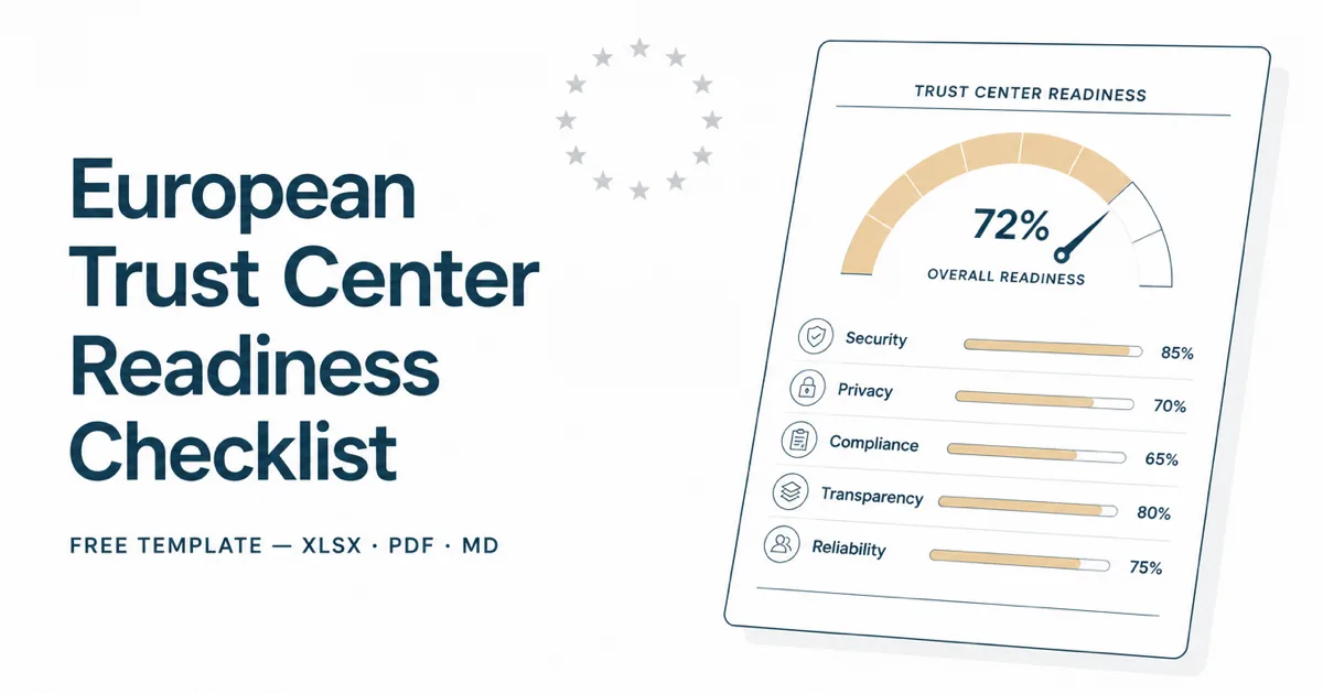 European Trust Center Readiness Checklist (Free, Scored)